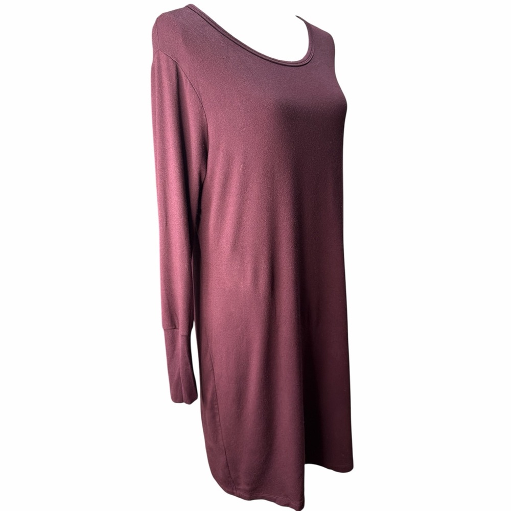 Athleta Long Sleeve Dress with cutout in Dark Plum. EC. Size Small - Picture 3 of 6